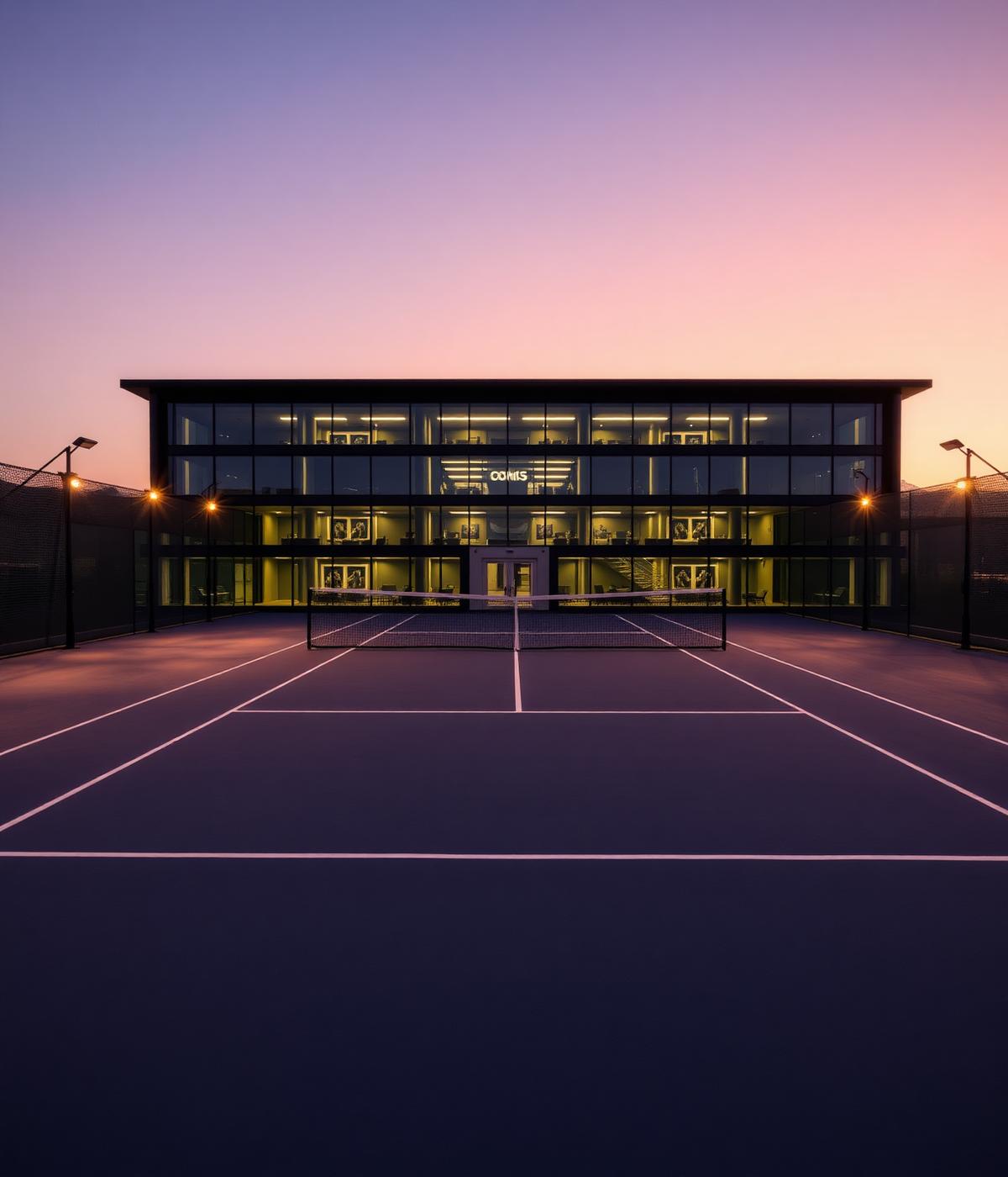 Señalización interior de instalación deportiva con paneles informativos